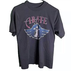 Vintage ‘89 Abate of Indiana Motorcycle Single Stitch T Shirt Made In USA